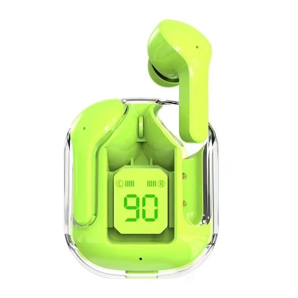 Air31 Earbuds Wireless Crystal Transparent Bluetooth 5.3 LED Digital Display airpods