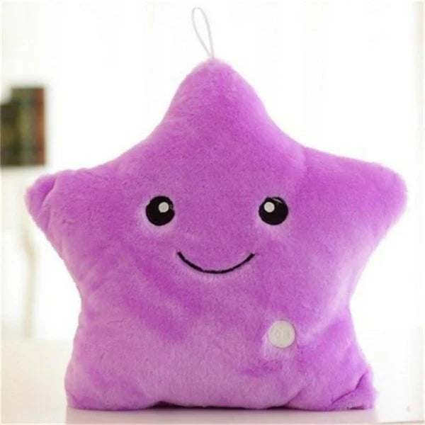 Creative Toy Luminous Relax Body Pillow Soft Stuffed Plush Glowing Colourful Star Shape Cushion Led Light Night Light Toys Gift For Kids Children