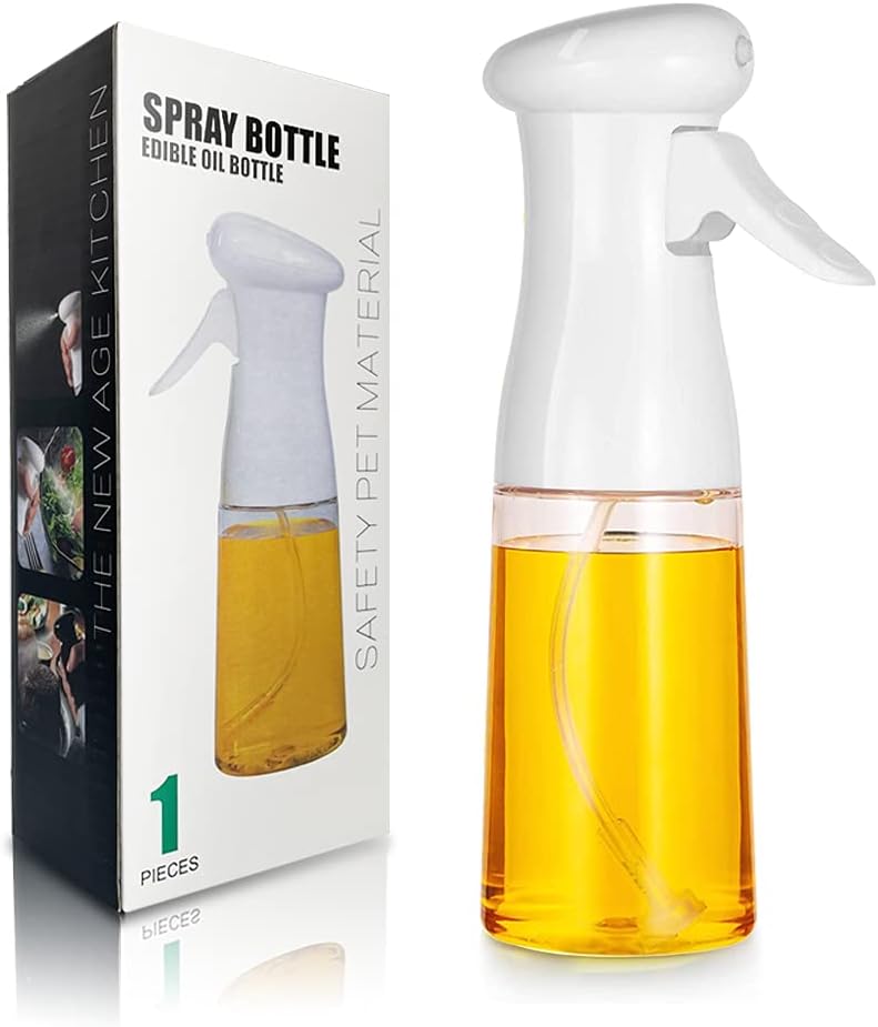 200ml Plastic Glass Kitchen Cooking Spray Bottle – BBQ Olive Oil Sprayer & Vinegar Spray Bottle