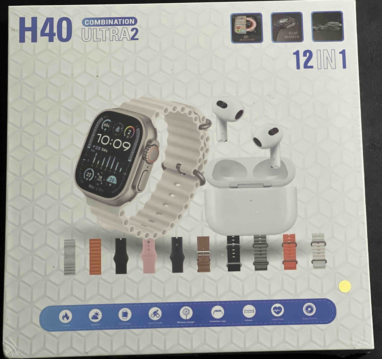 H40 (12-in-1) Ultra 2 Smart Watch with Airpods