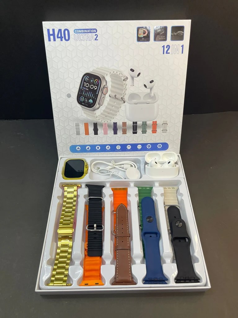 H40 (12-in-1) Ultra 2 Smart Watch with Airpods