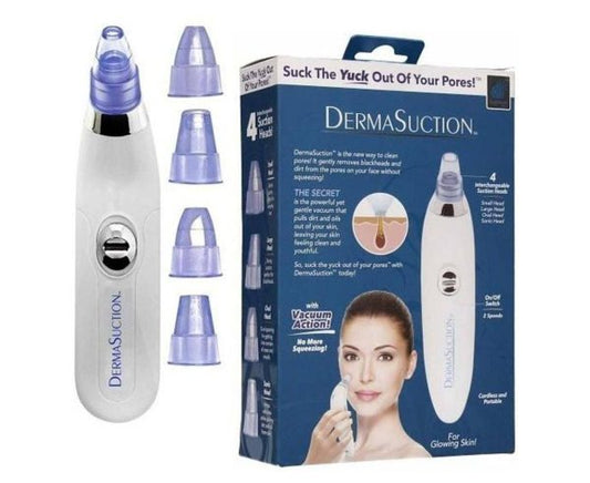 Blackhead Removal Machine – Derma Suction 3 In 1 Black Head Remover Machine-Acne Pimple Pore Cleaner Vacuum Suction Tool