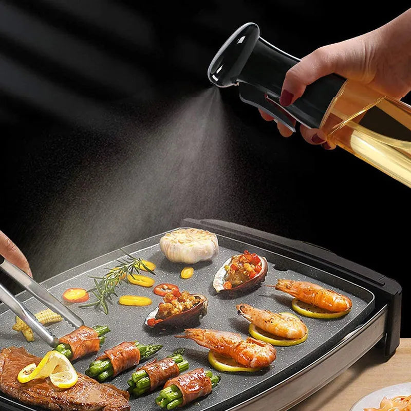 200ml Plastic Glass Kitchen Cooking Spray Bottle – BBQ Olive Oil Sprayer & Vinegar Spray Bottle